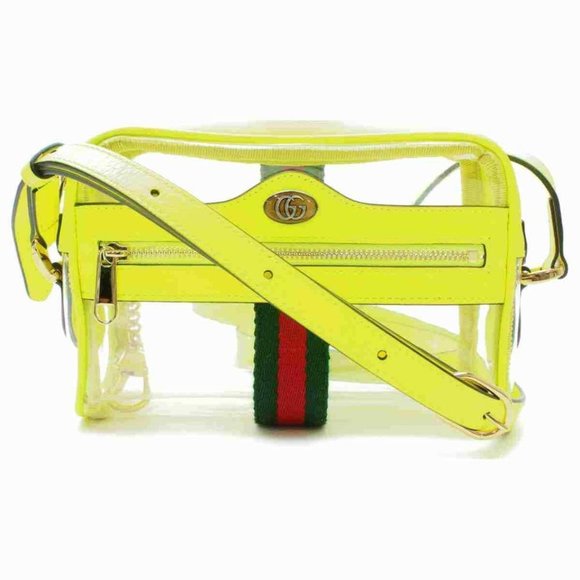 Gucci Handbags - Gucci Yellow Ophidia Camera Bag Mini Clear Translu